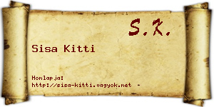 Sisa Kitti névjegykártya
